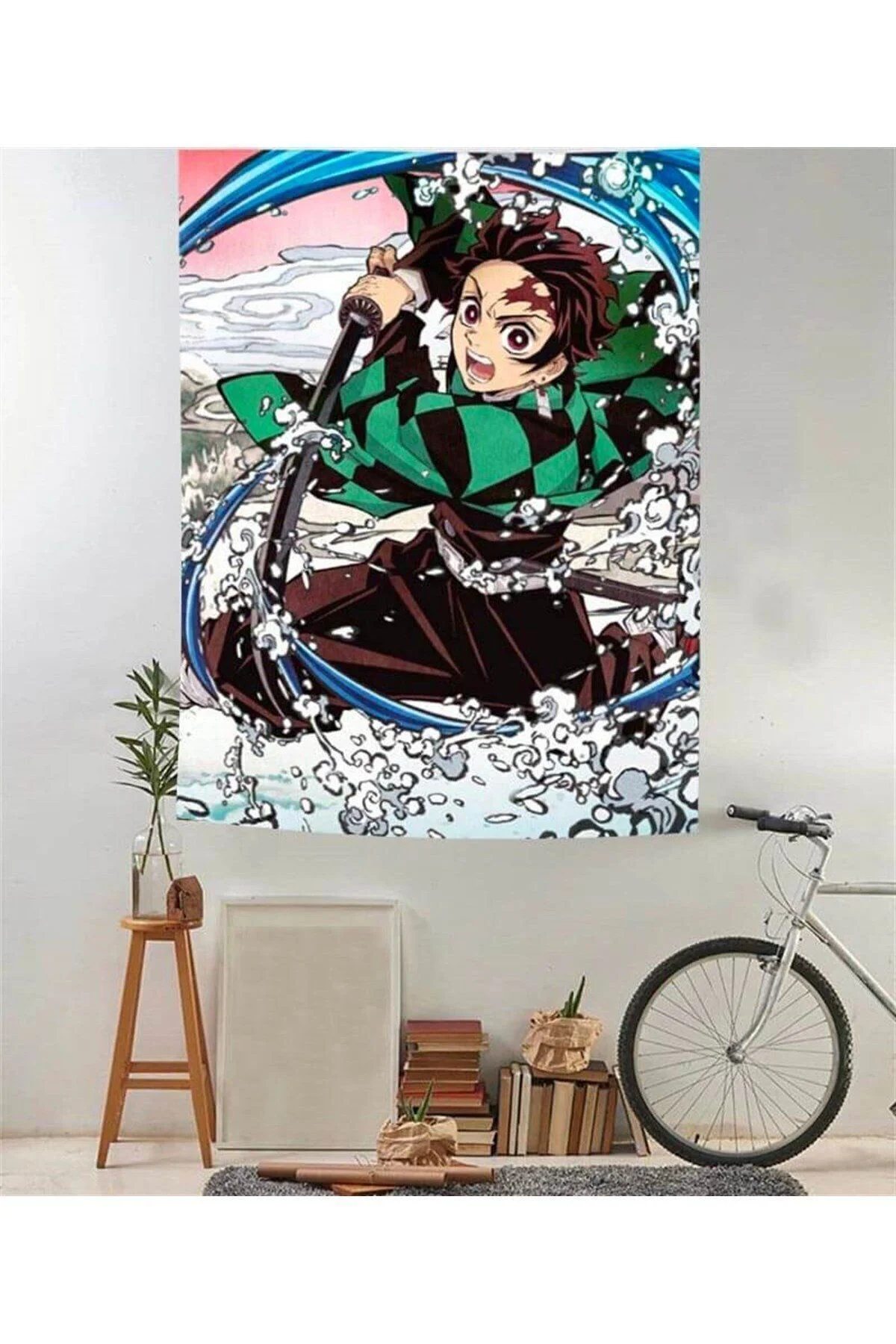 70 X 100 Cm Anime Kimetsu No Yaiba Tanjiro Duvar Halısı