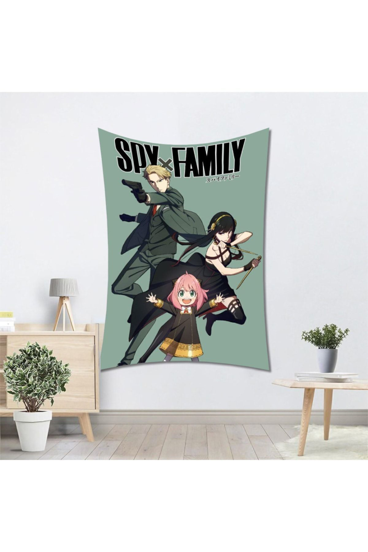 70 X 100 Cm Anime Spy X Family Characters Dikey Duvar Halısı