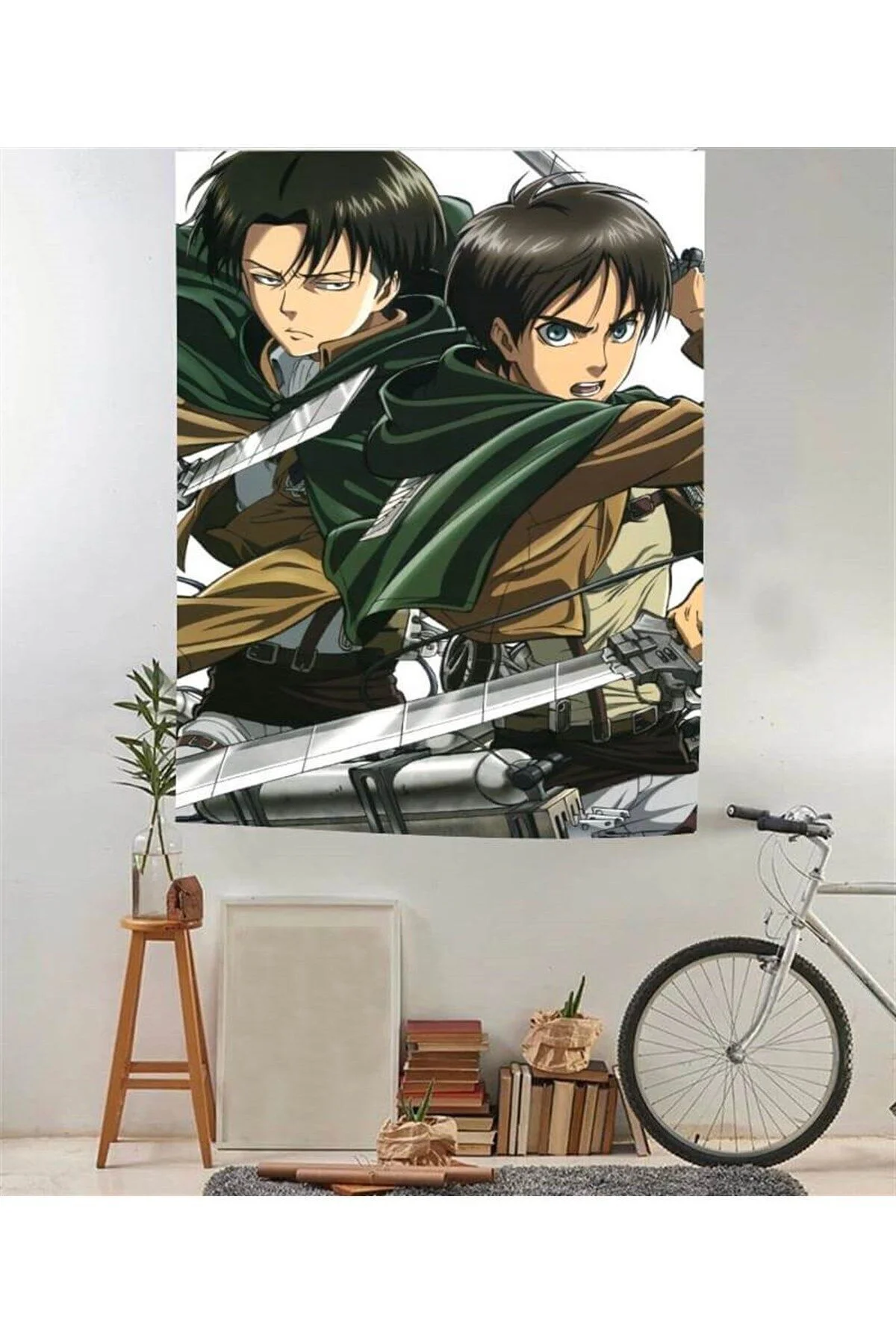 70 X 100 Cm Attack On Titan:Shingeki No Kyojin Duvar Halısı