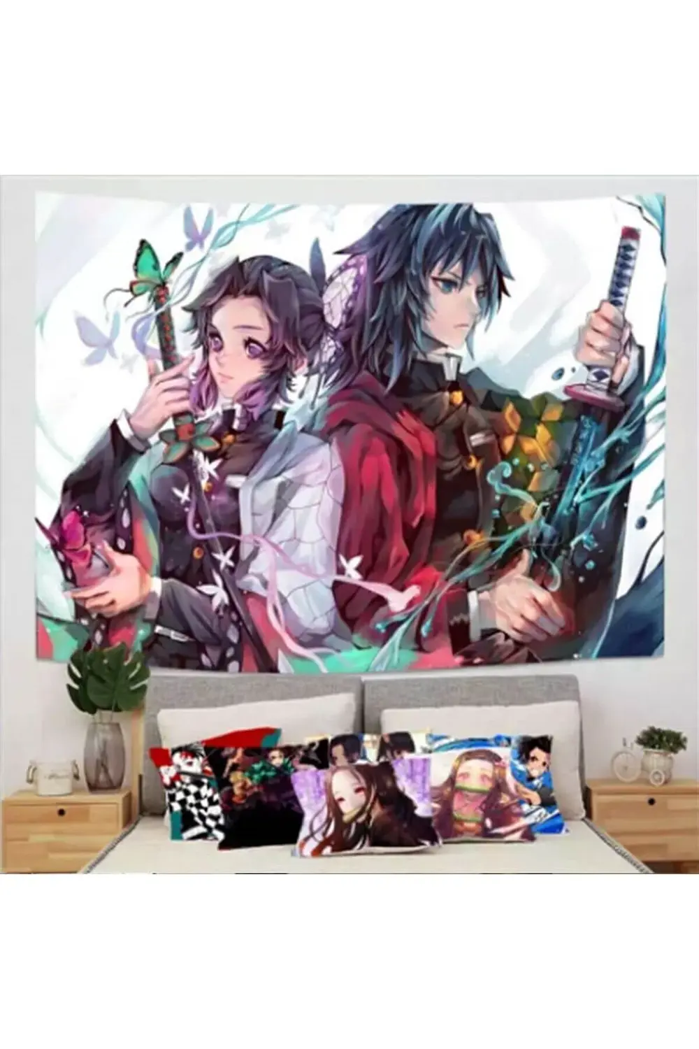 70 X 100 Cm Demon Slayer Kimetsu No Yaiba Kochou Shinobu Giyu Tom