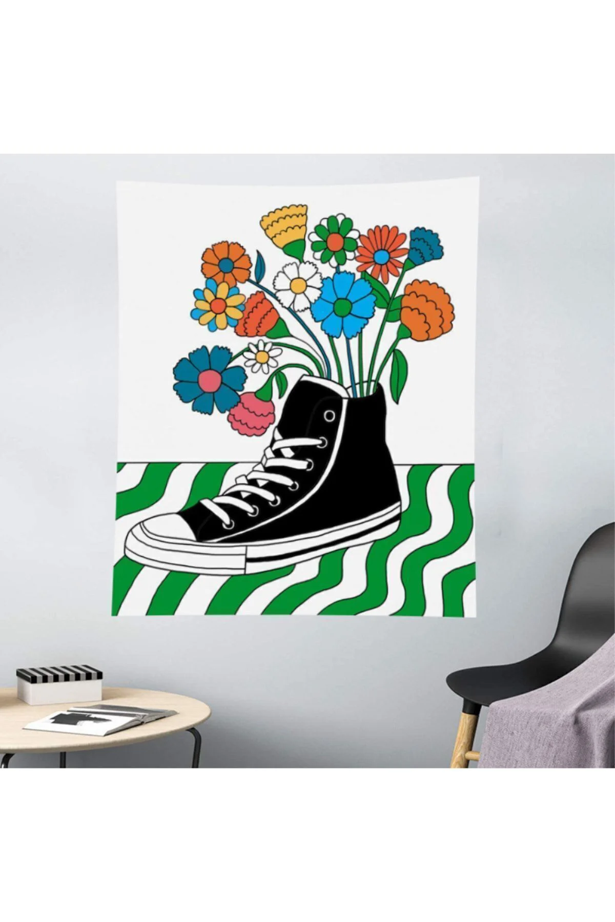 70 X 100 Cm Flower Kolaj Duvar Halısı 70 X 100 Cm Flower Kolaj Duvar Halısı