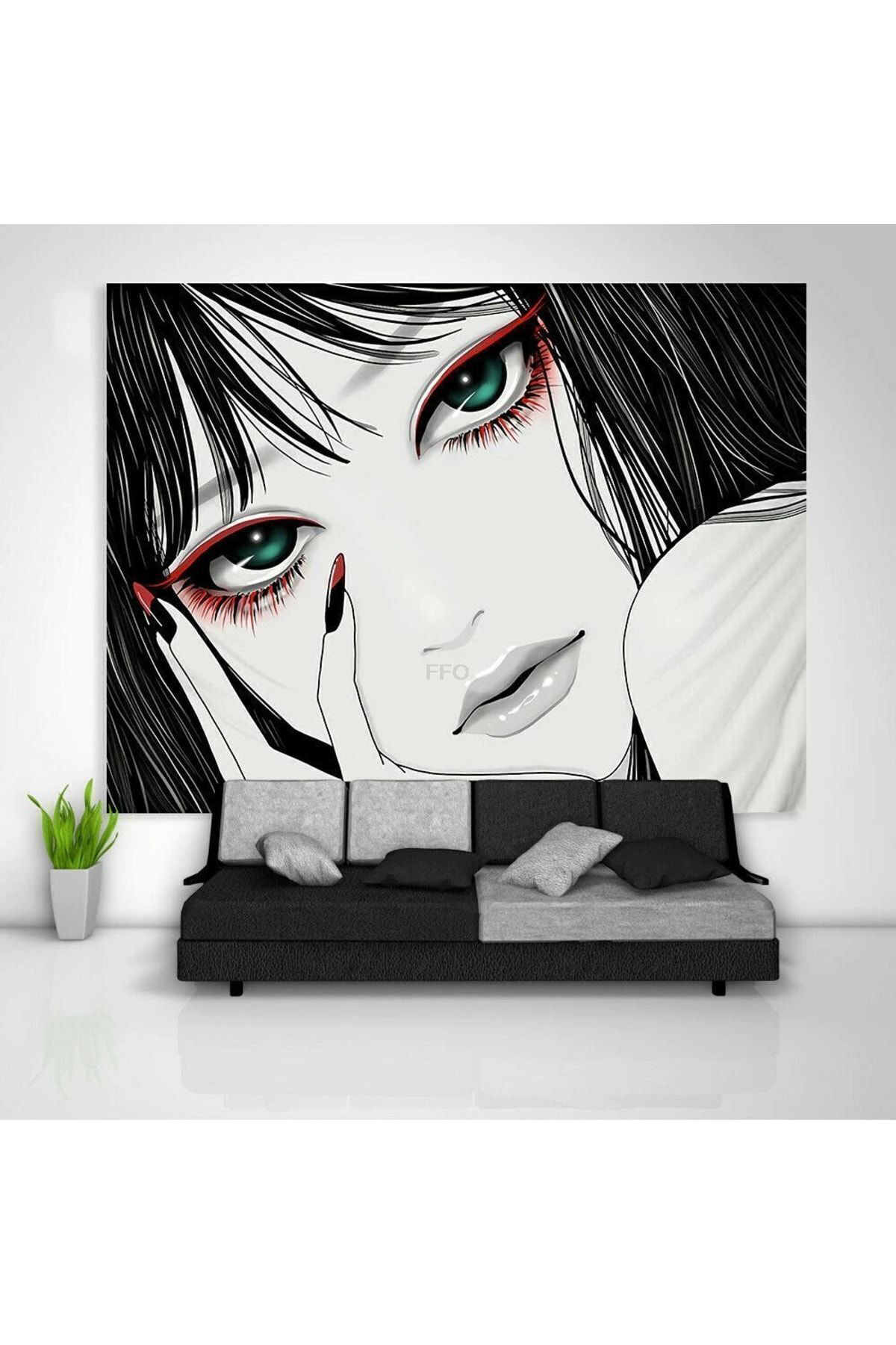 70 X 100 Cm Gothic Girl - Green Eyes Duvar Halısı