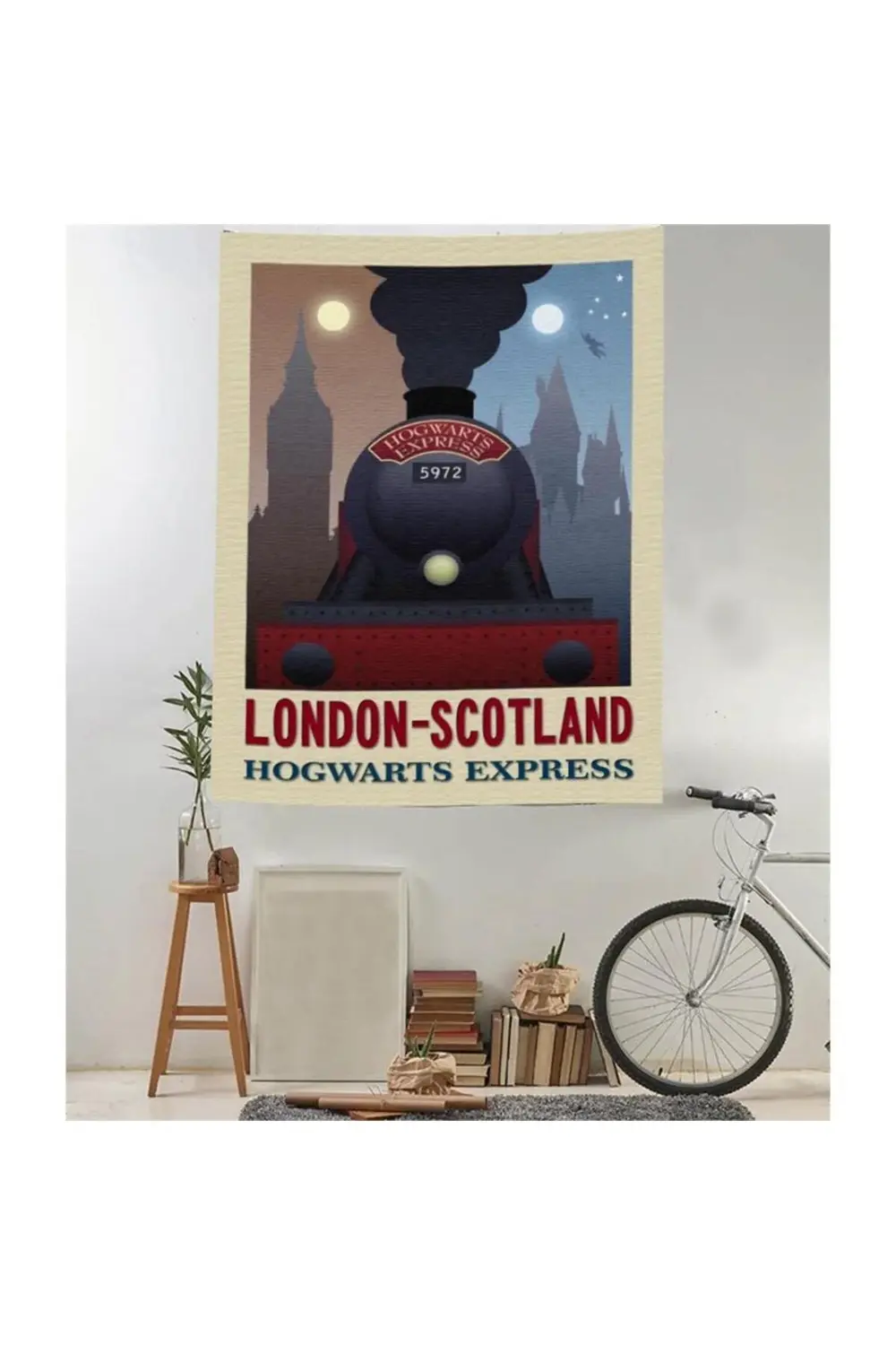 70 X 100 Cm Harry Potter London Scotland Hogwarts Express Duvar H