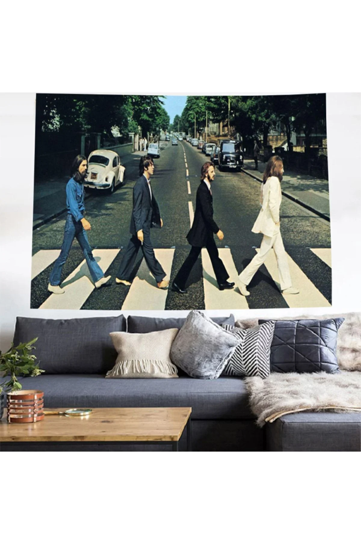 70 X 100 Cm The Beatles -Abbey Road Duvar Halısı