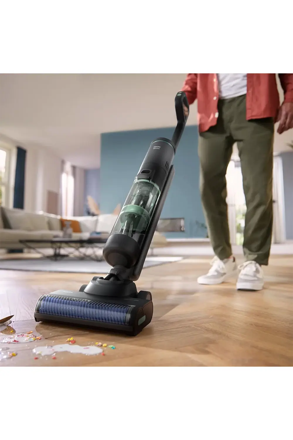 Philips 7000 Serisi Aquatrio Kablosuz Dikey Süpürge, İslak&Kuru Temizlik,