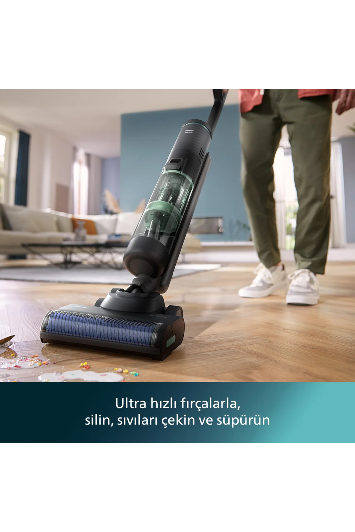 7000 Serisi AquaTrio Islak&Kuru Kablosuz Dikey Süpürge, AquaSpin 