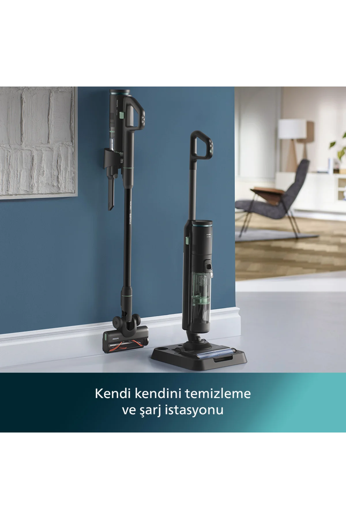 7000 Serisi AquaTrio Islak&Kuru Kablosuz Dikey Süpürge, AquaSpin 