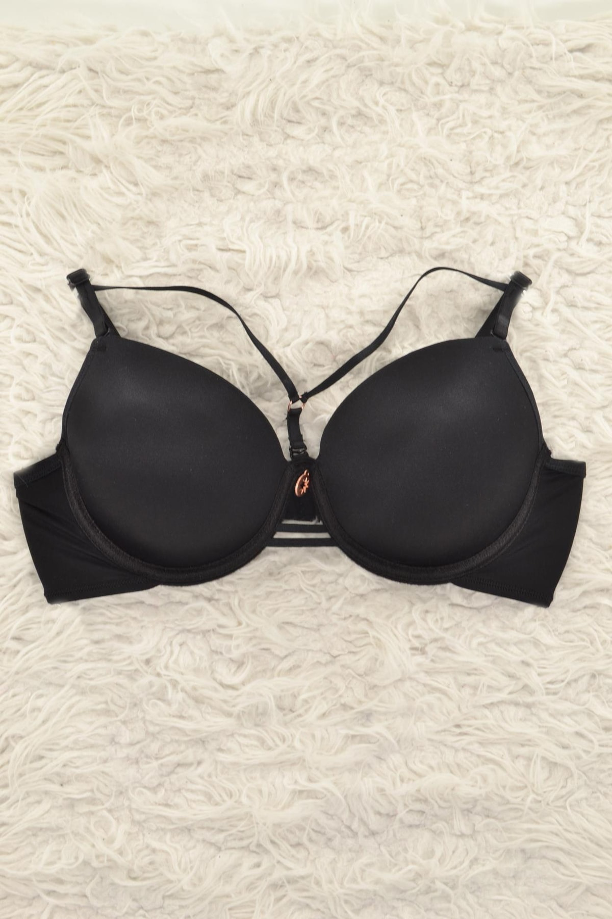 7008-b Destekli-balenli Micro Kaplı Ipli Push-up Sütyen