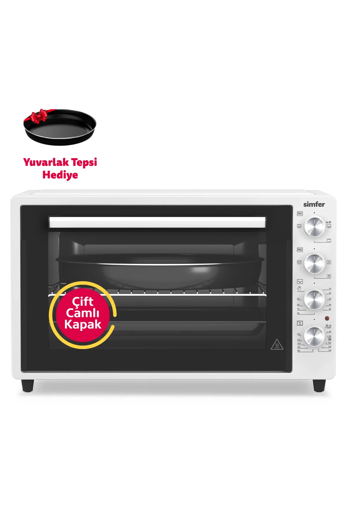 7032 Beyaz 70 LT Turbo Fan Mini / Midi Fırın - 4 Fonksiyon, Yoğurt Yapma & Buz Çözme Özellikli