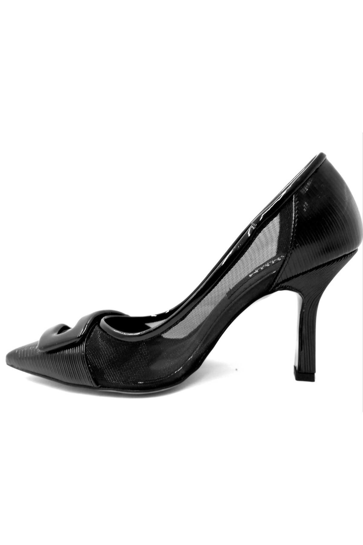 Kuum 706525 Siyah Rugan Kadın Abiye Ayakkabı