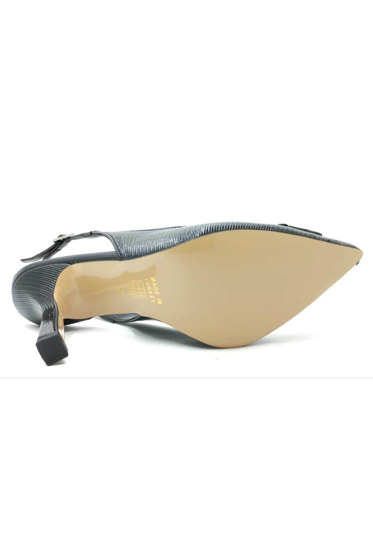 Kuum 706526 Siyah Rugan Kadın Abiye Ayakkabı