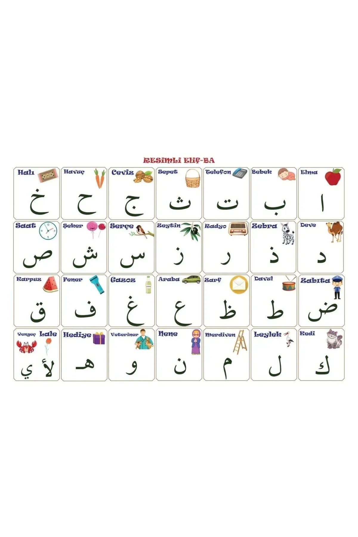 70x100 cm Statik Kağıt Elif-Ba Öğrenme Tahtası 70x100 cm Statik Kağıt Elif-Ba Öğrenme Tahtası
