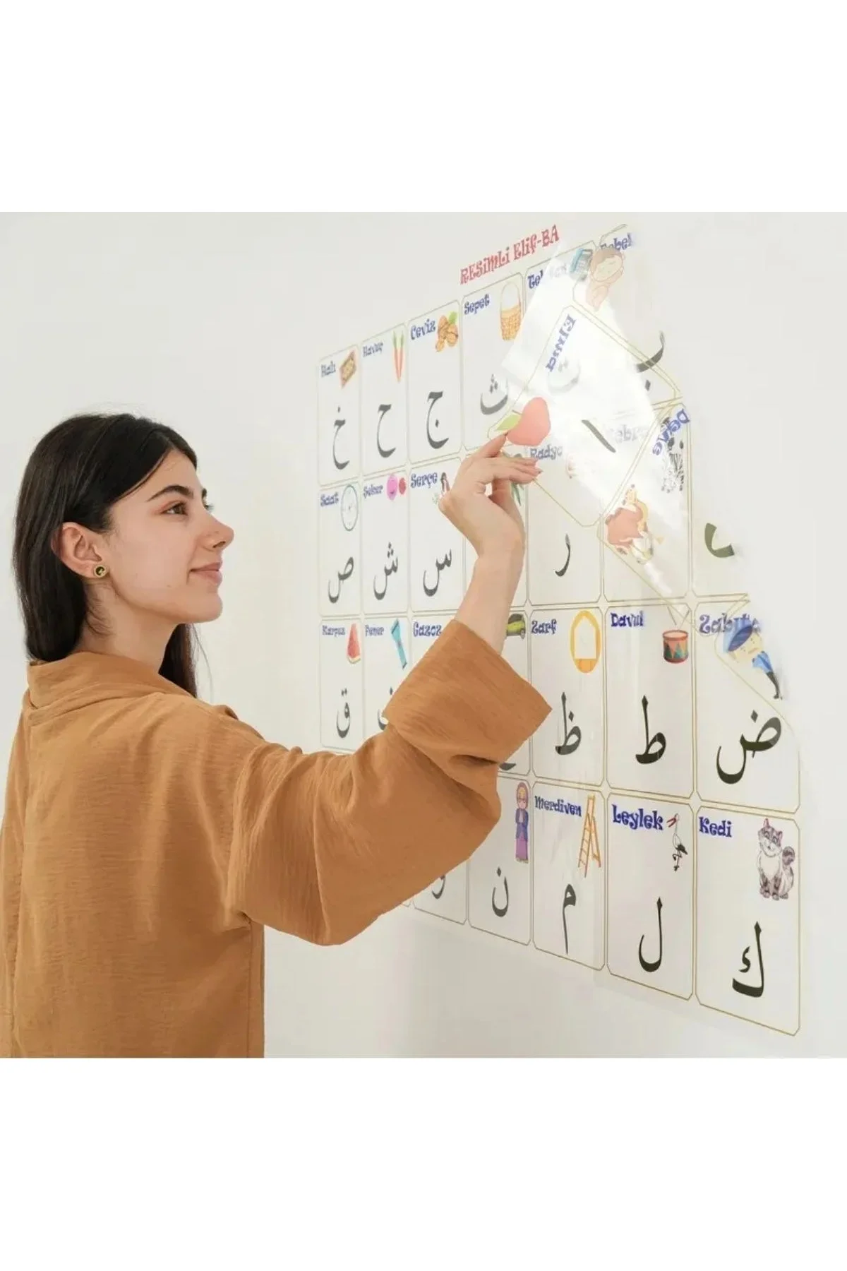 70x100 cm Statik Kağıt Elif-Ba Öğrenme Tahtası 70x100 cm Statik Kağıt Elif-Ba Öğrenme Tahtası