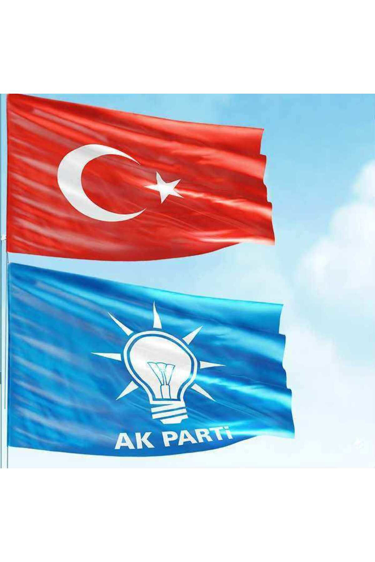 70x105cm Alpaka Kumaş Türk Bayrağı, 100x150cm Raşel Kumaş Mavi Ak