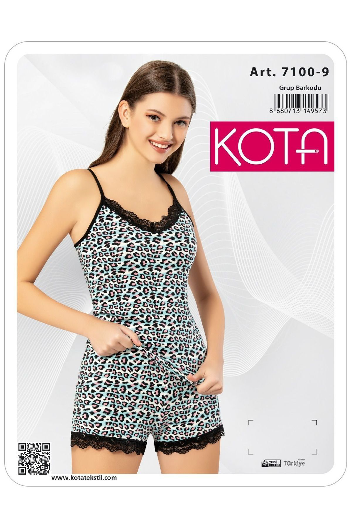 Kota 7100 İp Askili Baskili Şortlu Takim