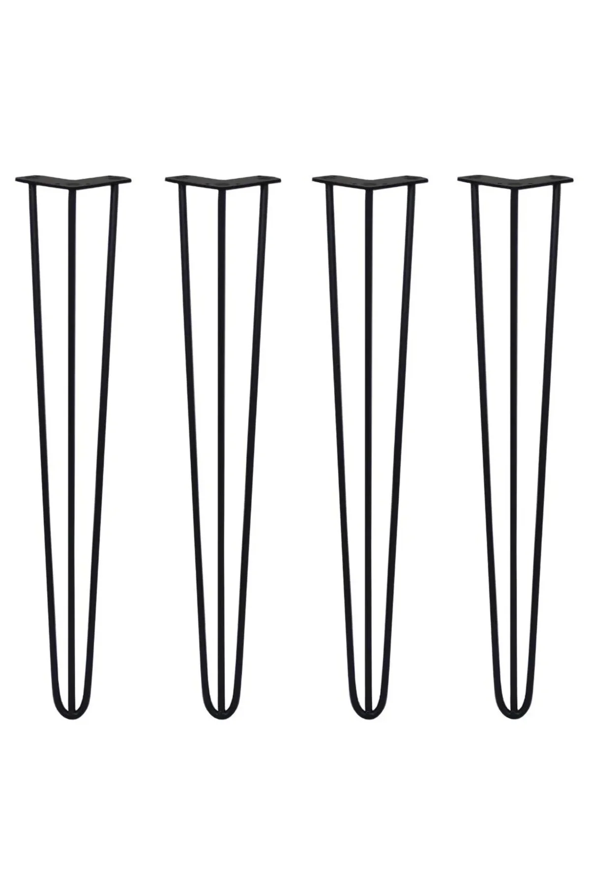72 Cm Metal Mil Ayak Siyah Renk 4 Adet