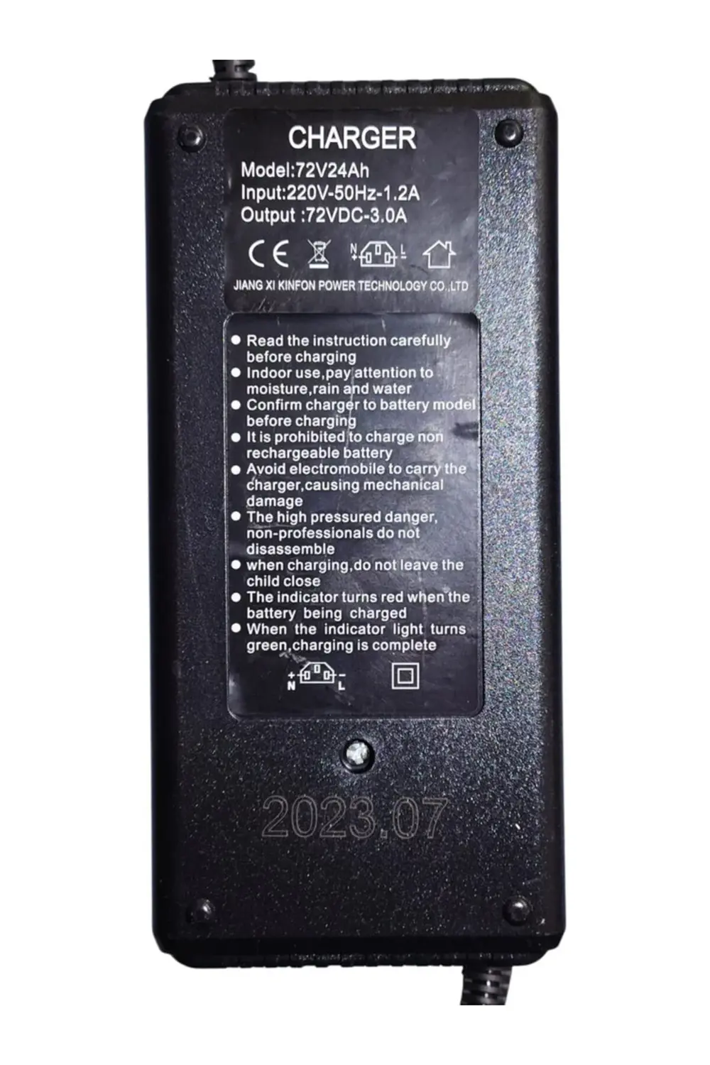 72V 24Ah Akü Şarj Cihazı - Güçlü, Dengeli ve Güvenli Şarj Çözümü