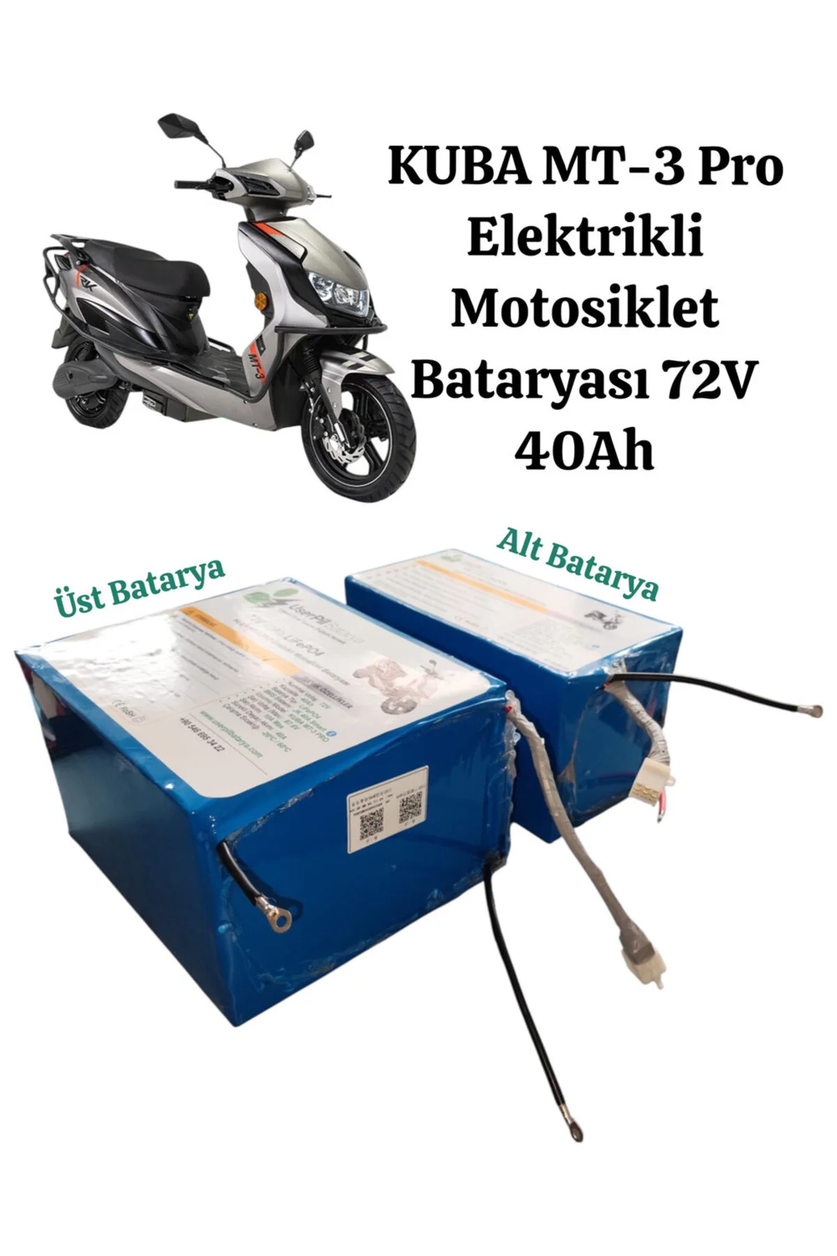 72V 40Ah LiFePO4 KUBA MT-3 Pro Elektrikli Motosiklet Bataryası 72V 40Ah LiFePO4 KUBA MT-3 Pro Elektrikli Motosiklet Bataryası