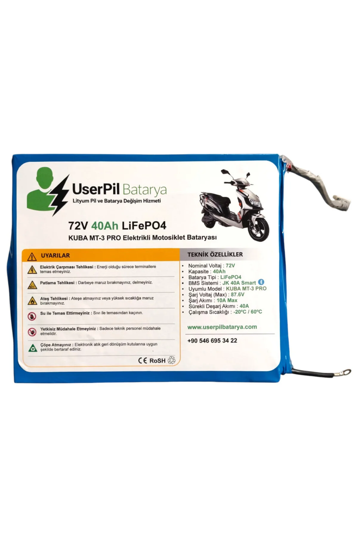 72V 40Ah LiFePO4 KUBA MT-3 Pro Elektrikli Motosiklet Bataryası 72V 40Ah LiFePO4 KUBA MT-3 Pro Elektrikli Motosiklet Bataryası