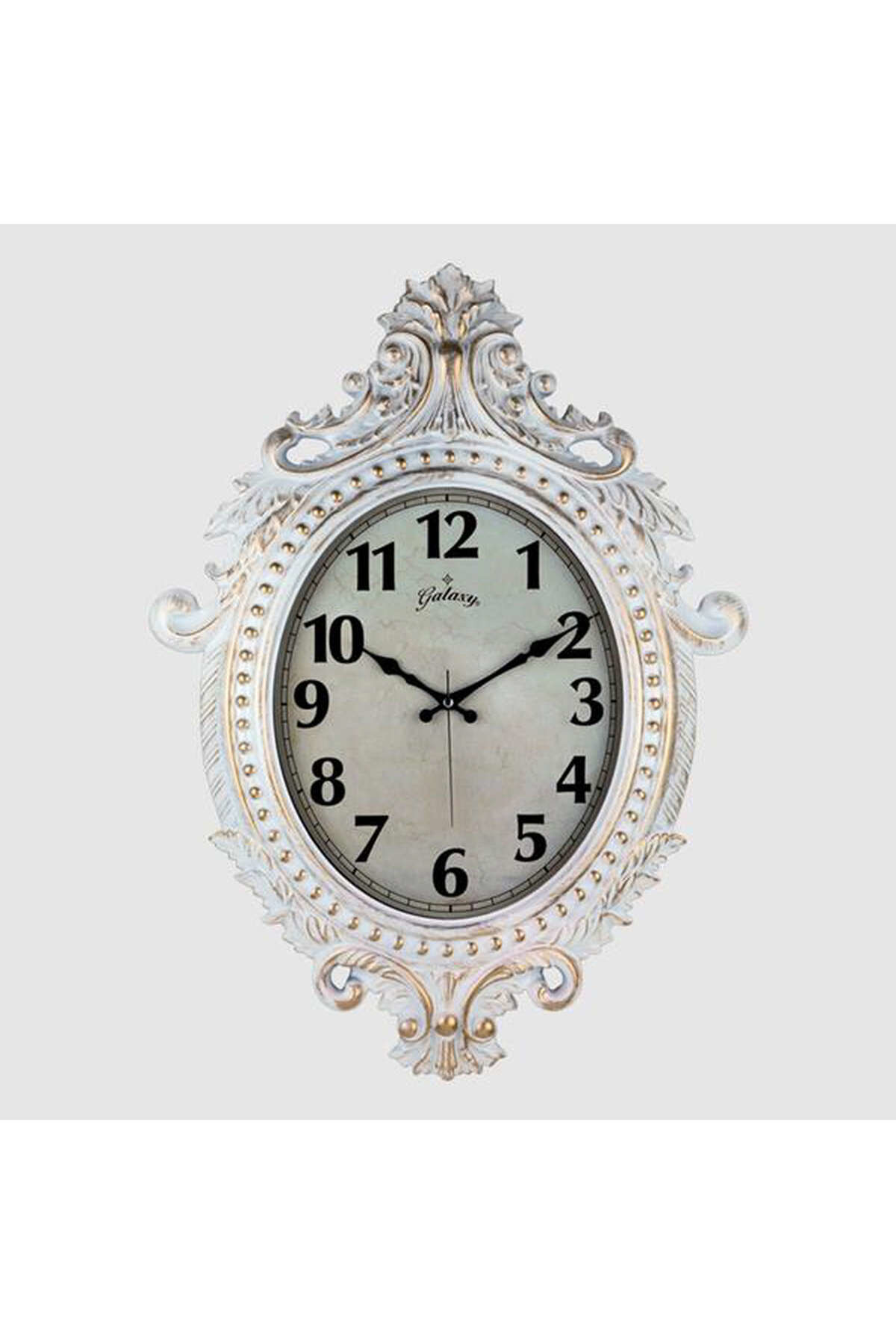 Zero Land 731-Ba Duvar Saati Gri Çerçeve Çap:73Cm X 54Cm Vintage Taçlı Eksi