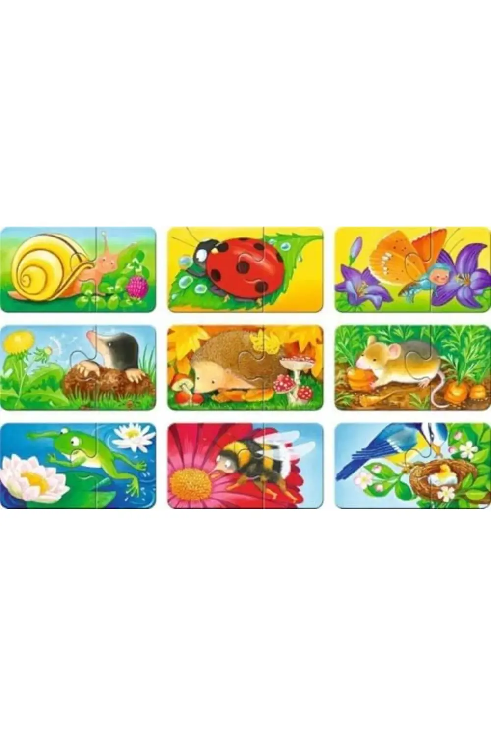 73139 Puzzle Bahçe Hayvanları, 9 x 2 Parça 1185222