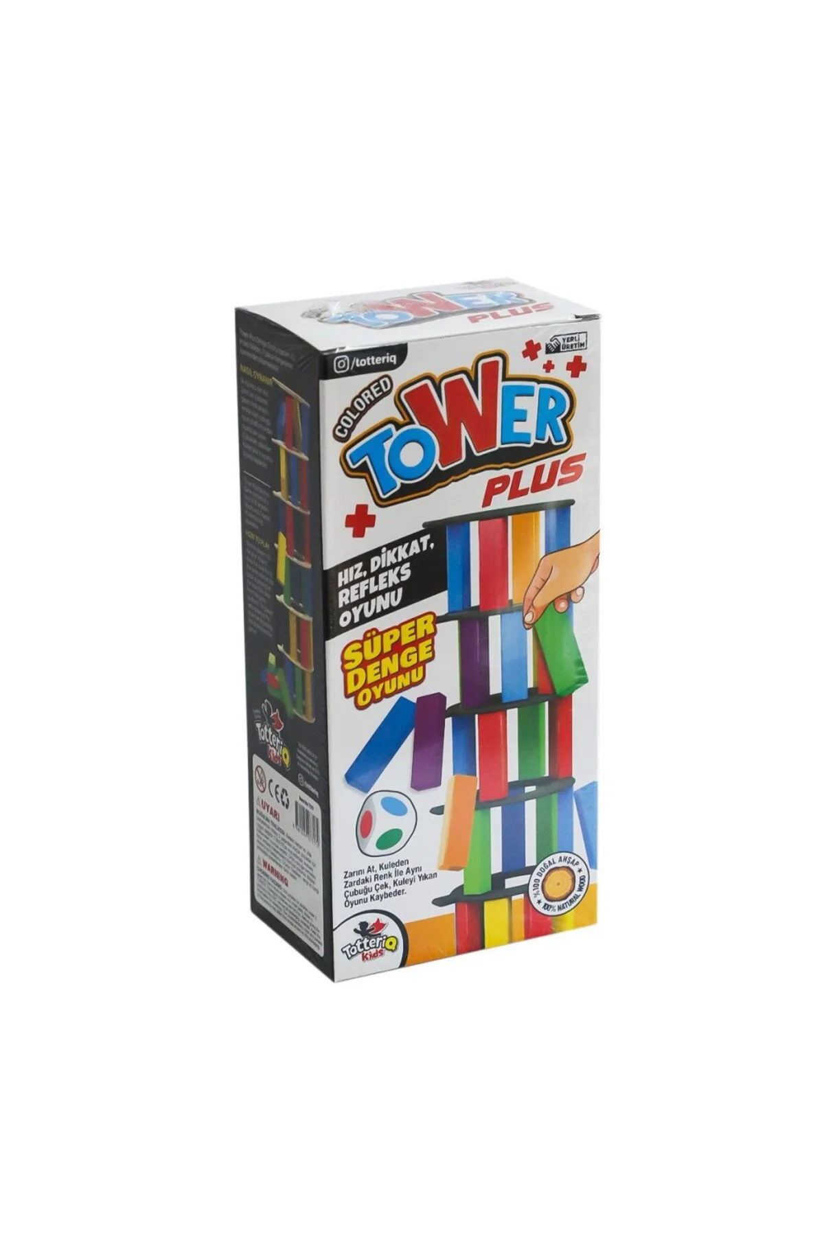 7317 Renkli Plus Tower Süper Denge Oyunu 54 Adet -