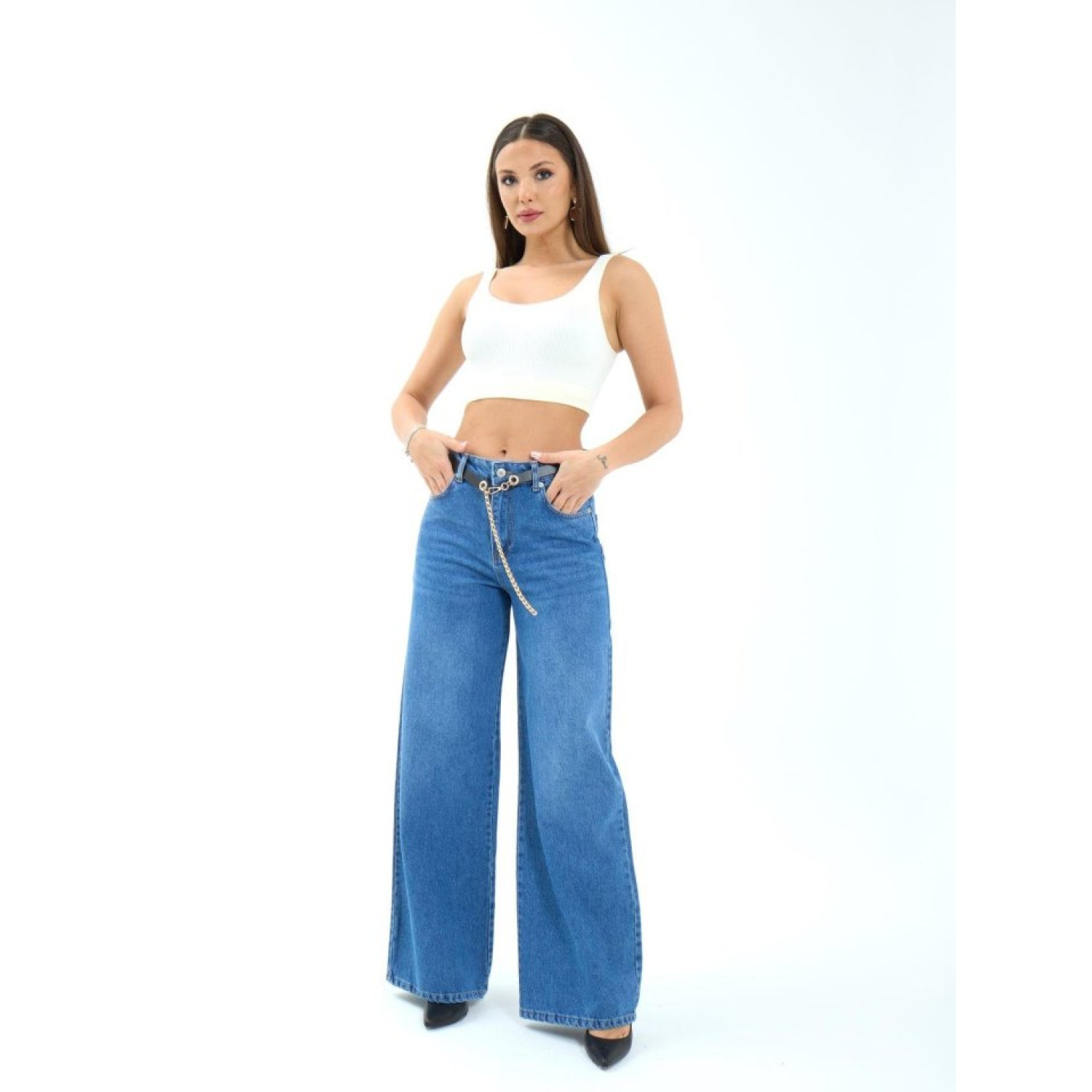 7398 KOT PANTOLON-MAVİ
