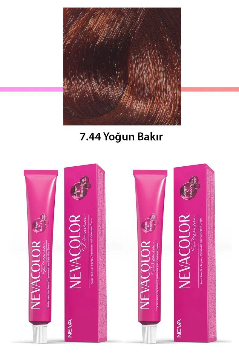 7.44 Yoğun Bakır Kalıcı Krem Saç Boyası 2'li Set - Premium Bakım Formülü Fiyatı, Yorumları ve Özellikleri