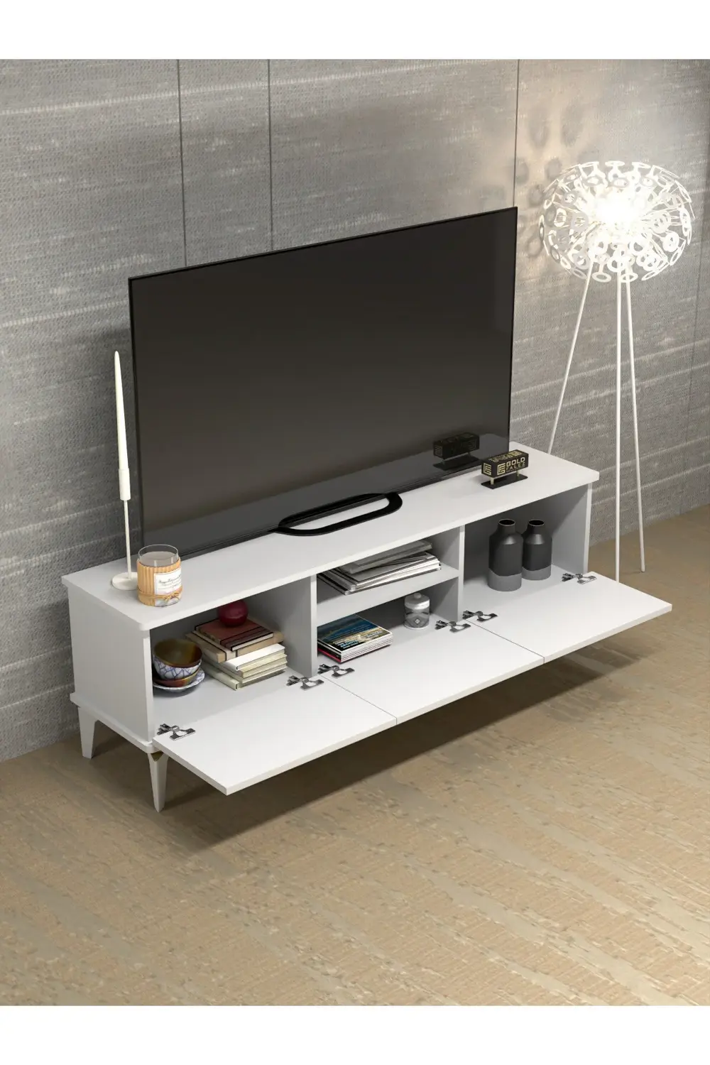 75 Cm Çalışma Masası Raf Kitaplık Çok Amaçlı Ofis Masa Beyaz 45 C