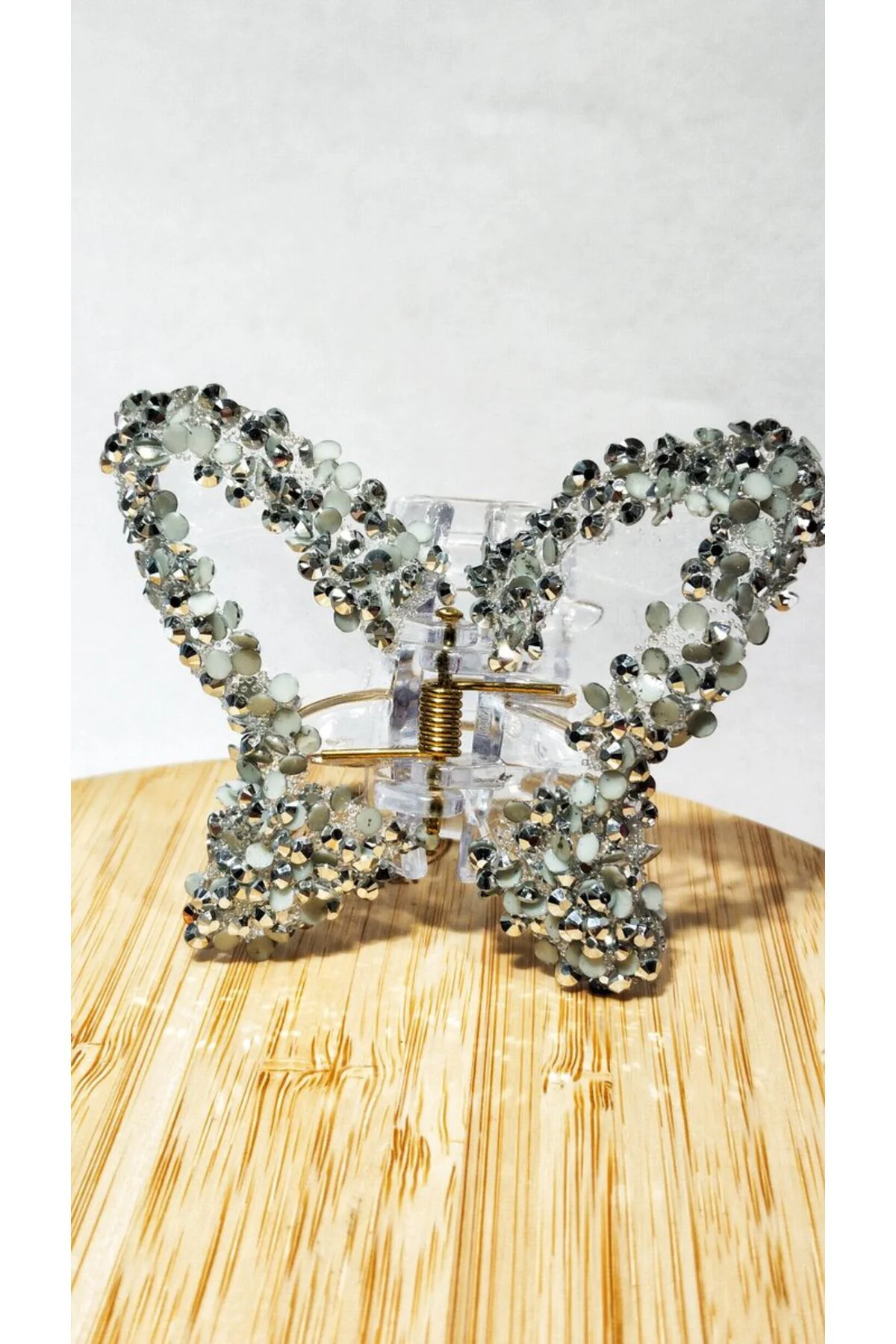 7,5 cm Taşlı Kelebek Toka