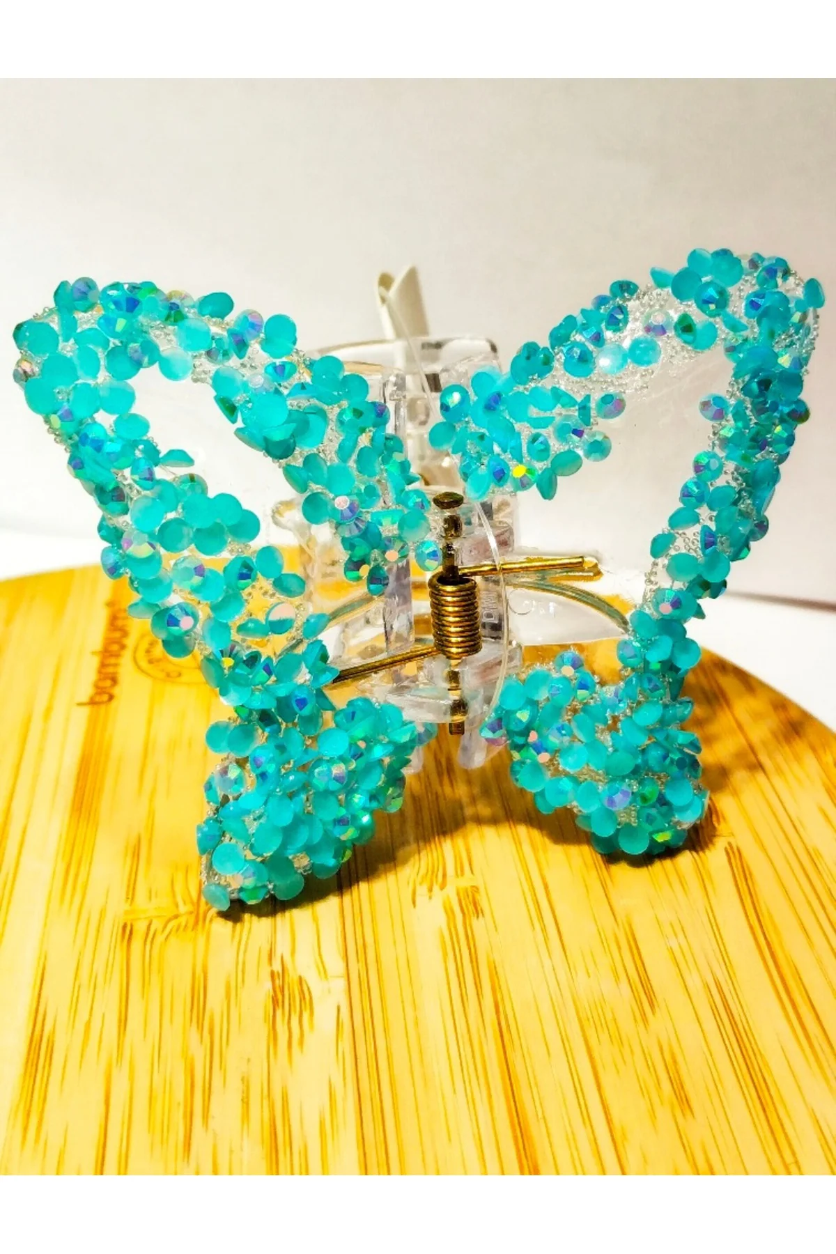 7,5 cm Taşlı Kelebek Toka