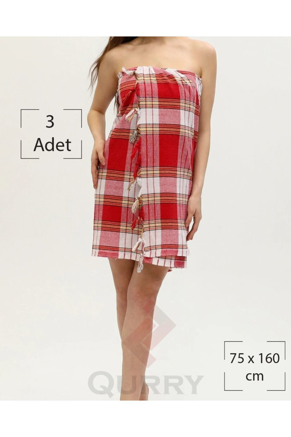 75 x 160 cm - 3 Adet Klasik Hamam Peştemali. Gelin Hamamı Peştema