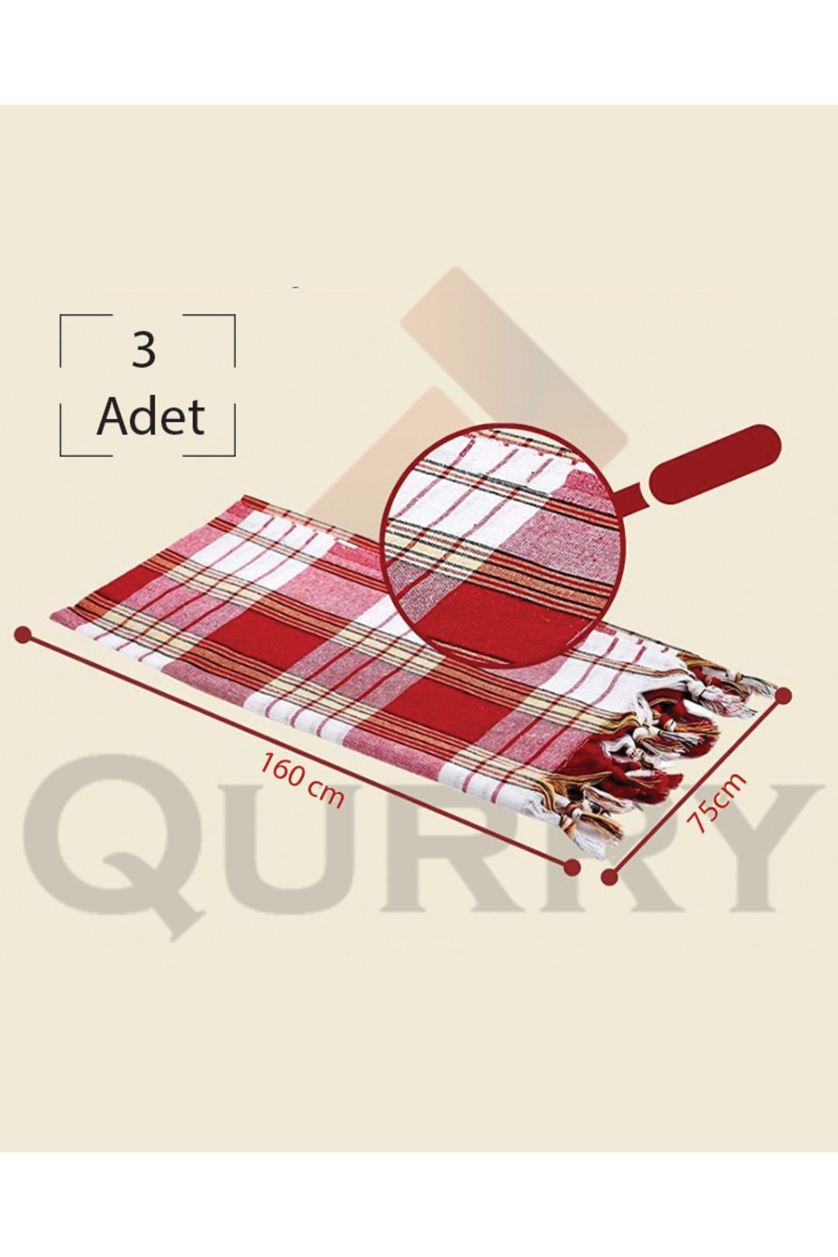 75 x 160 cm - 3 Adet Klasik Hamam Peştemali. Gelin Hamamı Peştema