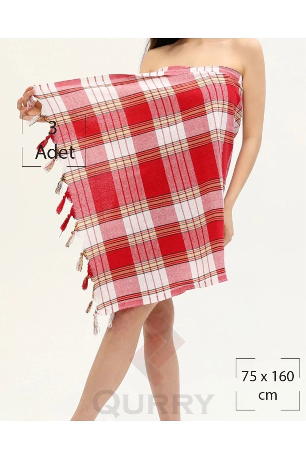 75 x 160 cm - 3 Adet Klasik Hamam Peştemali. Gelin Hamamı Peştema