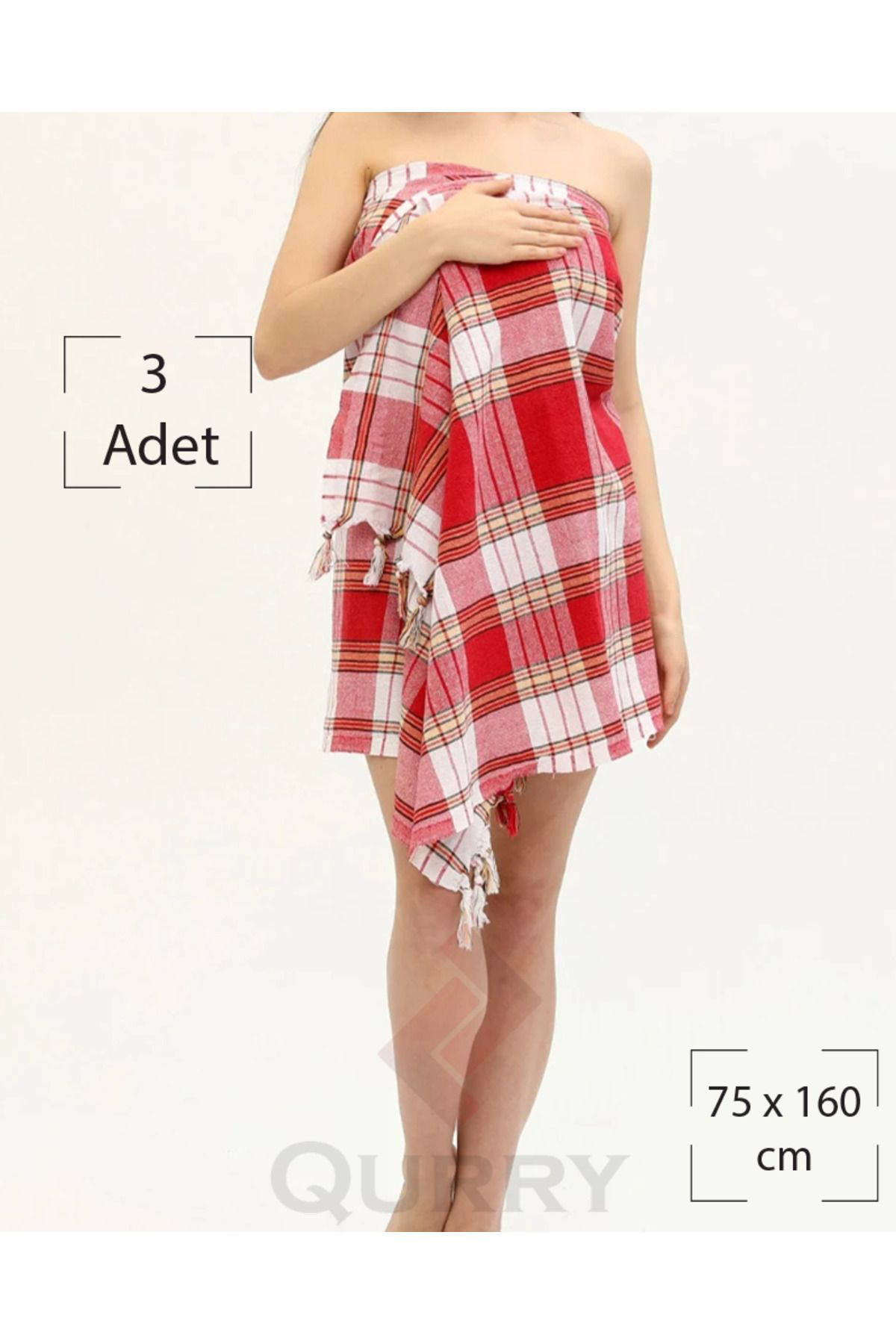 75 x 160 cm - 3 Adet Klasik Hamam Peştemali. Gelin Hamamı Peştema