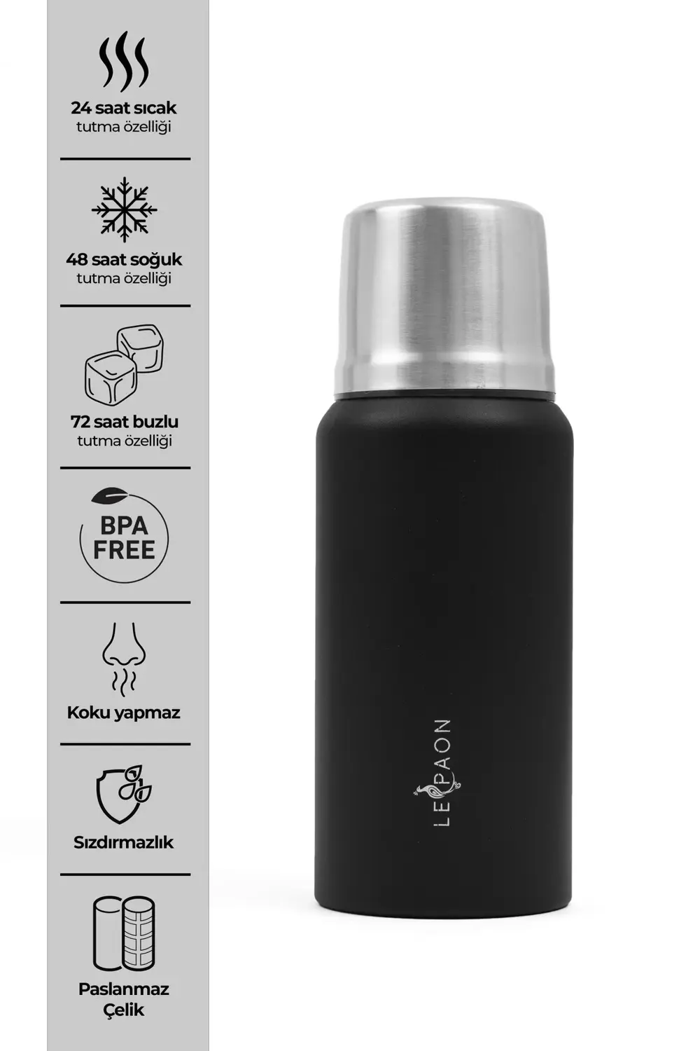 750 ml Paslanmaz Çelik Termos Sızdırmaz 24 Saat Sıcak 48 Saat Soğ