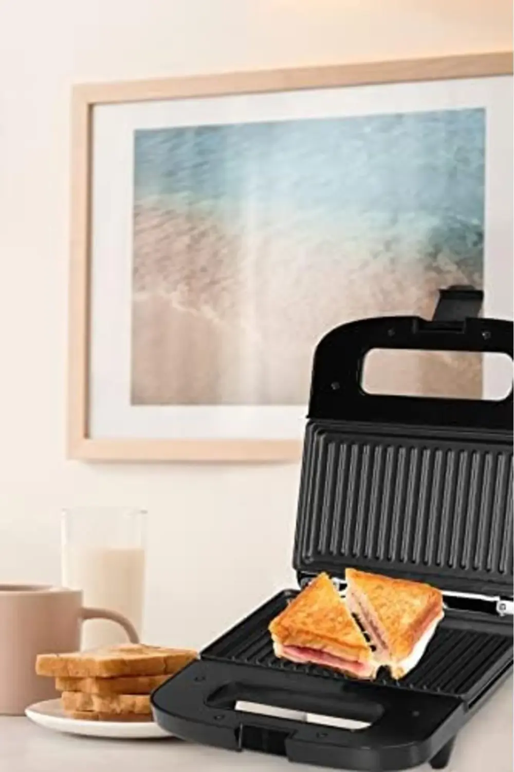 750 Watt Isınmaya Dayanıklı Mini Tost Ve Izgara Makinesi 395519