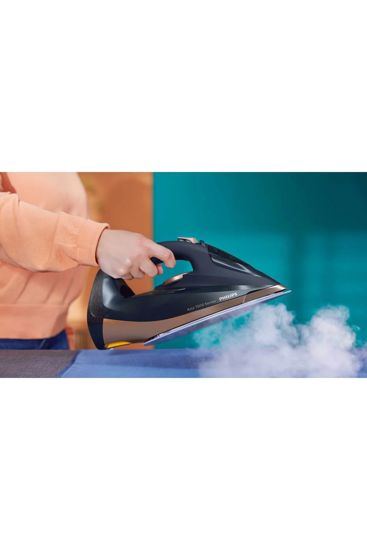 7500 Serisi Buharlı Ütü, 3200W, 55 g/dk Sürekli Buhar, SteamGlide Elite, 260 g Şok Buhar, DST7510/80
