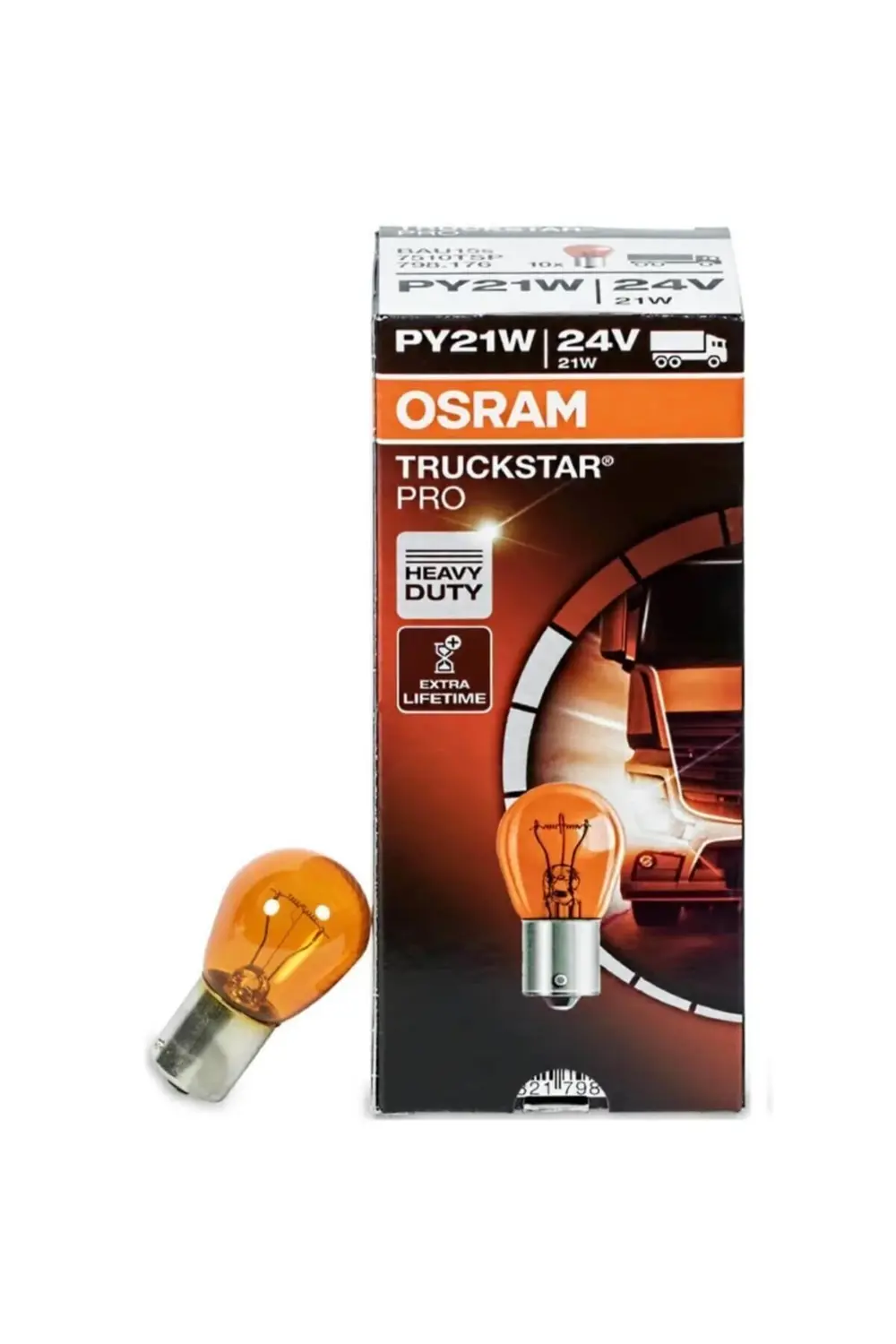7510 Truckstar Pro Py21w Amber Sinyal Ampulü 24 Volt 10 Ade