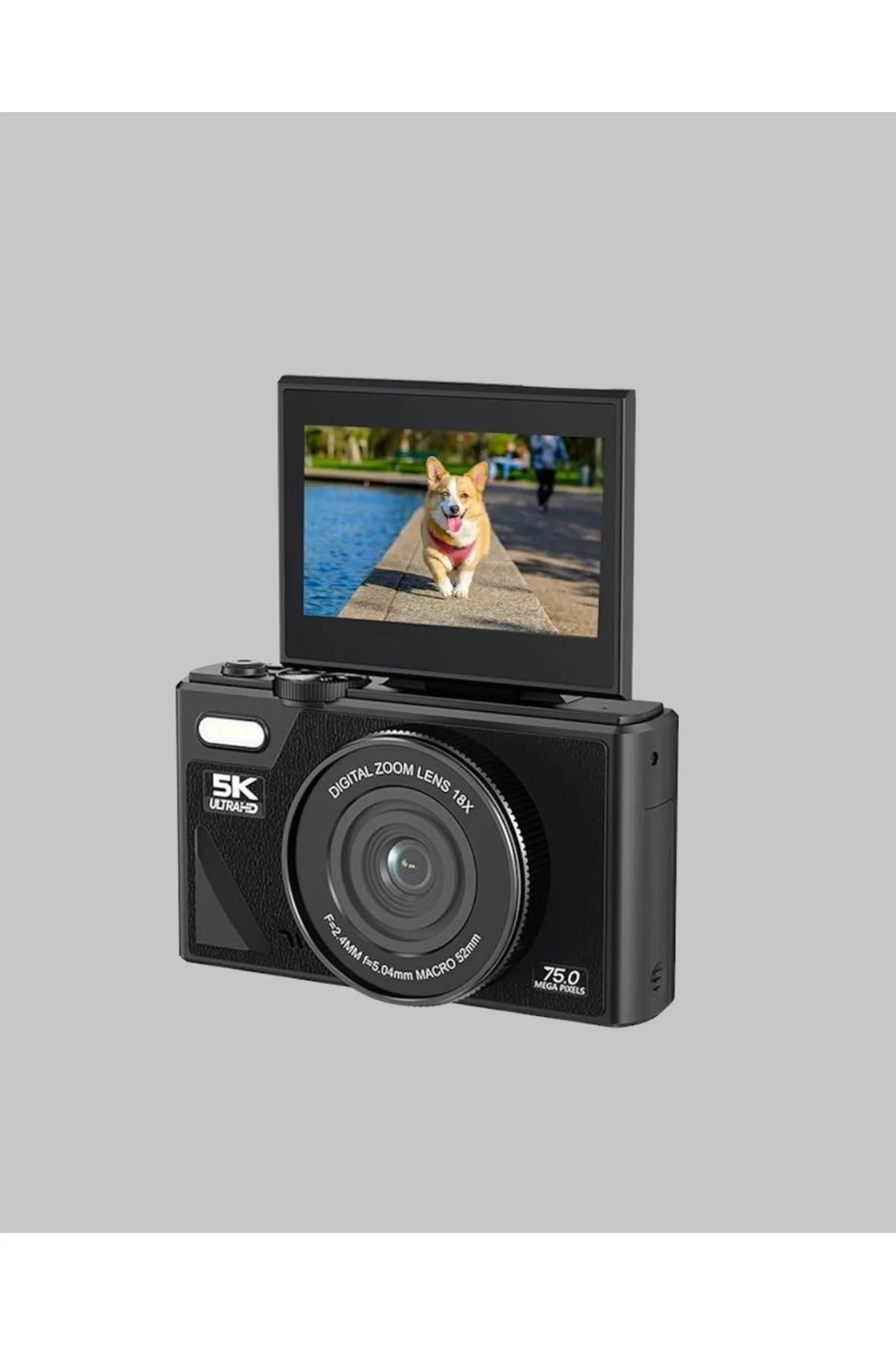 75MP 5K Video Destekli Dijital Kamera 18x Zoom Çok Eksenli Stabilizasyon