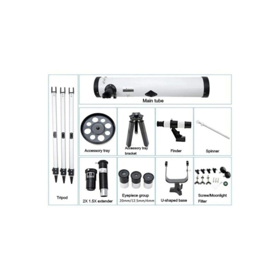 Evimdeyokyok 76 X 700 Profesyonel Aynalı Uzay Teleskopu Beyaz Tdrtr