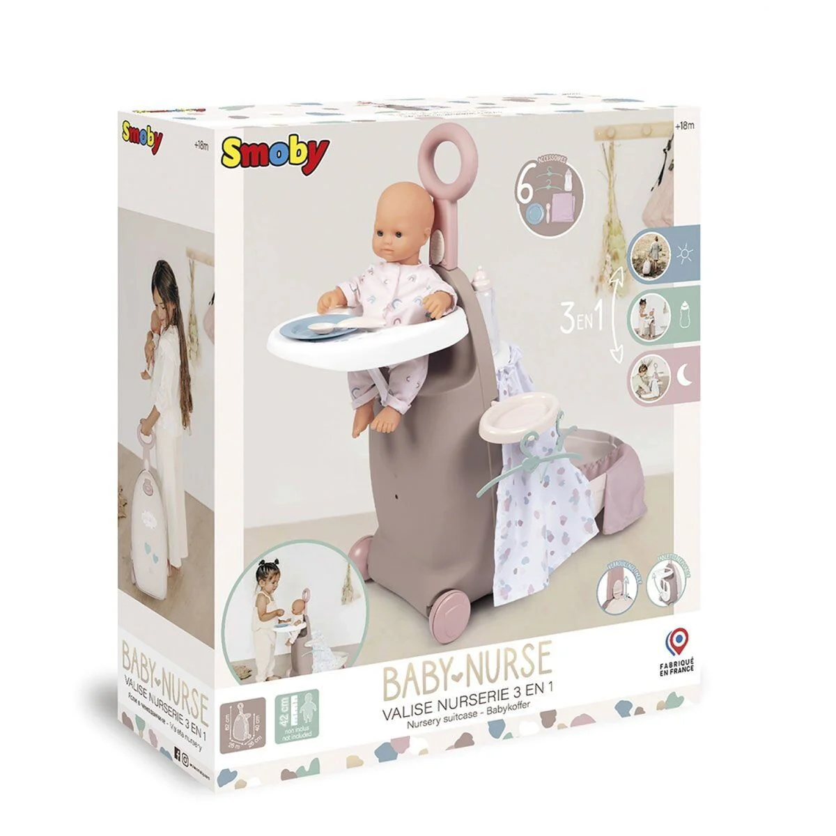 7600220374 Baby Nurse Çuk Odası Valizi 3 IN 1 -Smoby Fiyatı, Yorumları ve Özellikleri