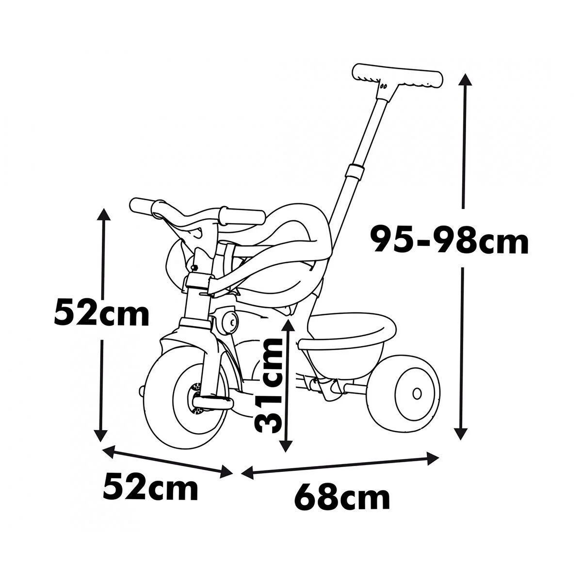 7600740419 Be Move Comfort Tricycle Pink Fiyatı, Yorumları ve Özellikleri