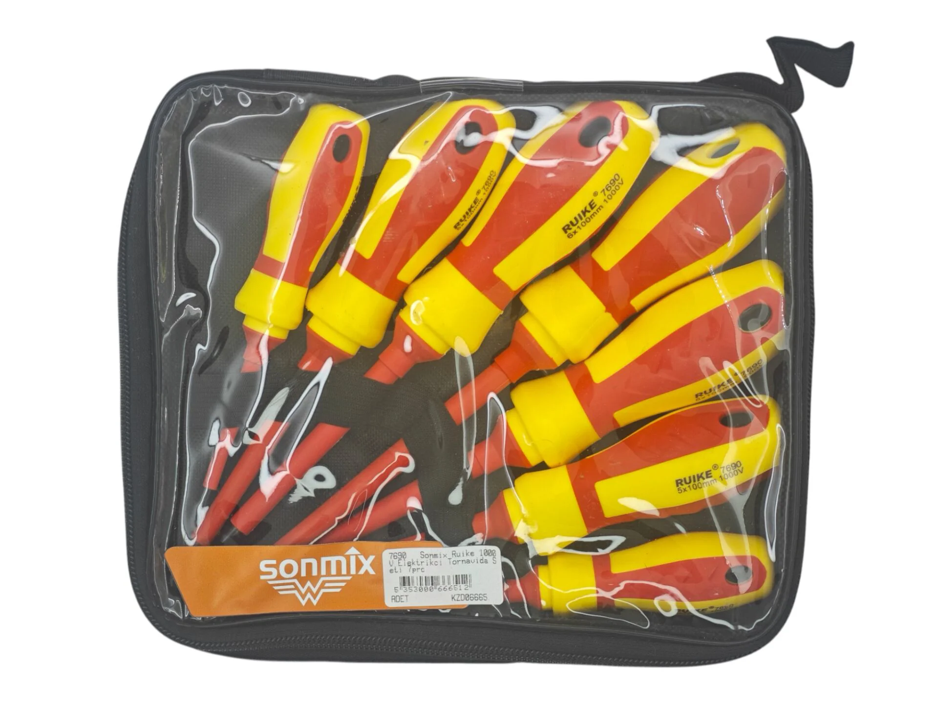 7690   Sonmix Ruike 1000V Elektrikçi Tornavida Seti 7prç