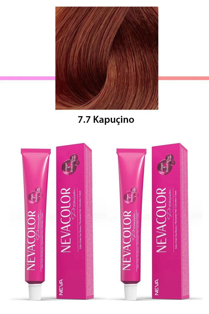 7.7 Kapuçino Kalıcı Krem Saç Boyası 2'li Set - Premium Saç Renklendirme 2x50g Fiyatı, Yorumları ve Özellikleri