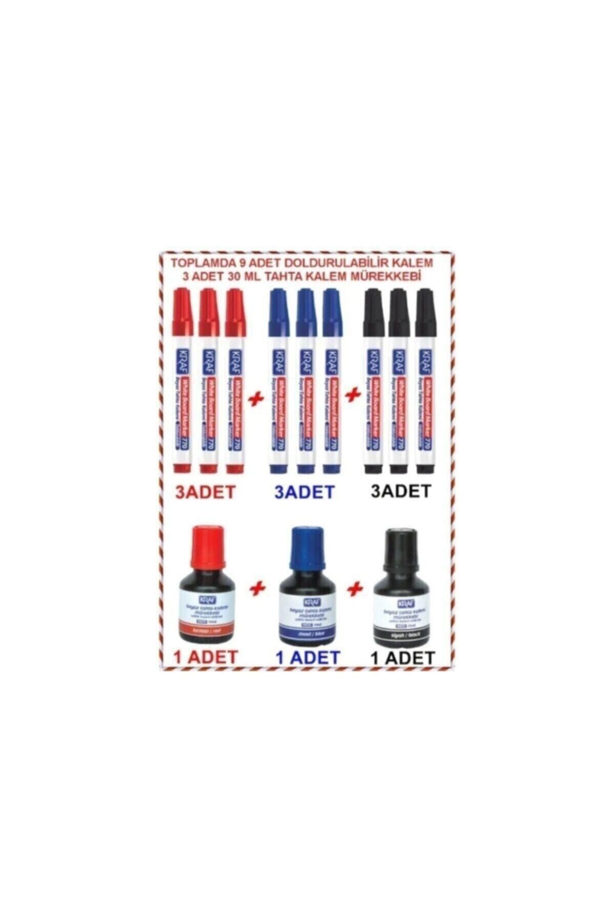770 Doldurulabilir Tahta Kalemi 9 Adet + Tahta Kalemi Mürekkebi 3