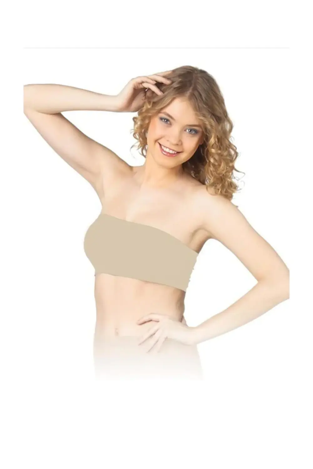 776 Kadın Siyah Destekli Straplez Büstiyer