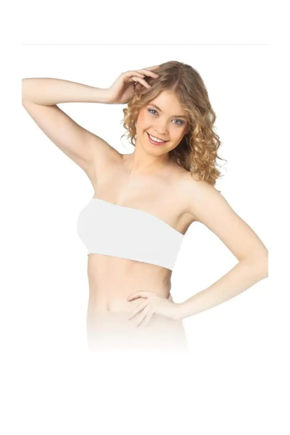 776 Kadın Siyah Destekli Straplez Büstiyer