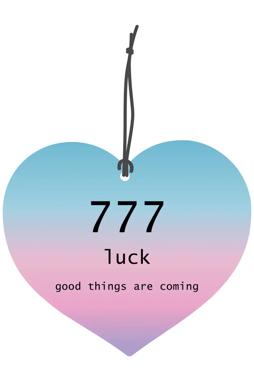 777 luck Kalp Tasarımlı Dekoratif Oto Kokusu ve Oto Aksesuarı