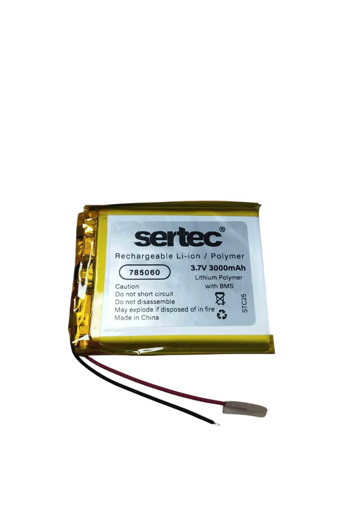785060 3.7V 3000mAh Li-Polymer Pil (Devreli/1.5A)